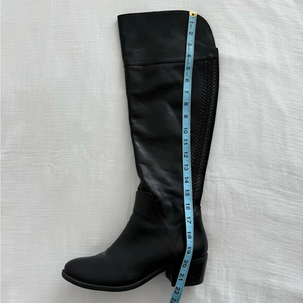 Vince Camuto Black Bendra Tall Leather Riding Boots